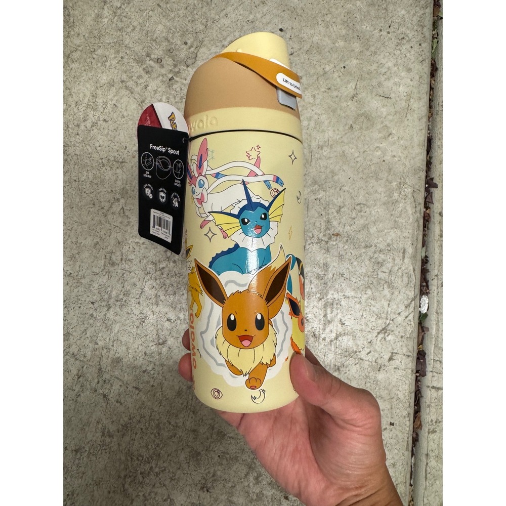 Owala Kids FreeSip 16oz Pokemon Eevee Evolutions Stainless Water Bottle NEW